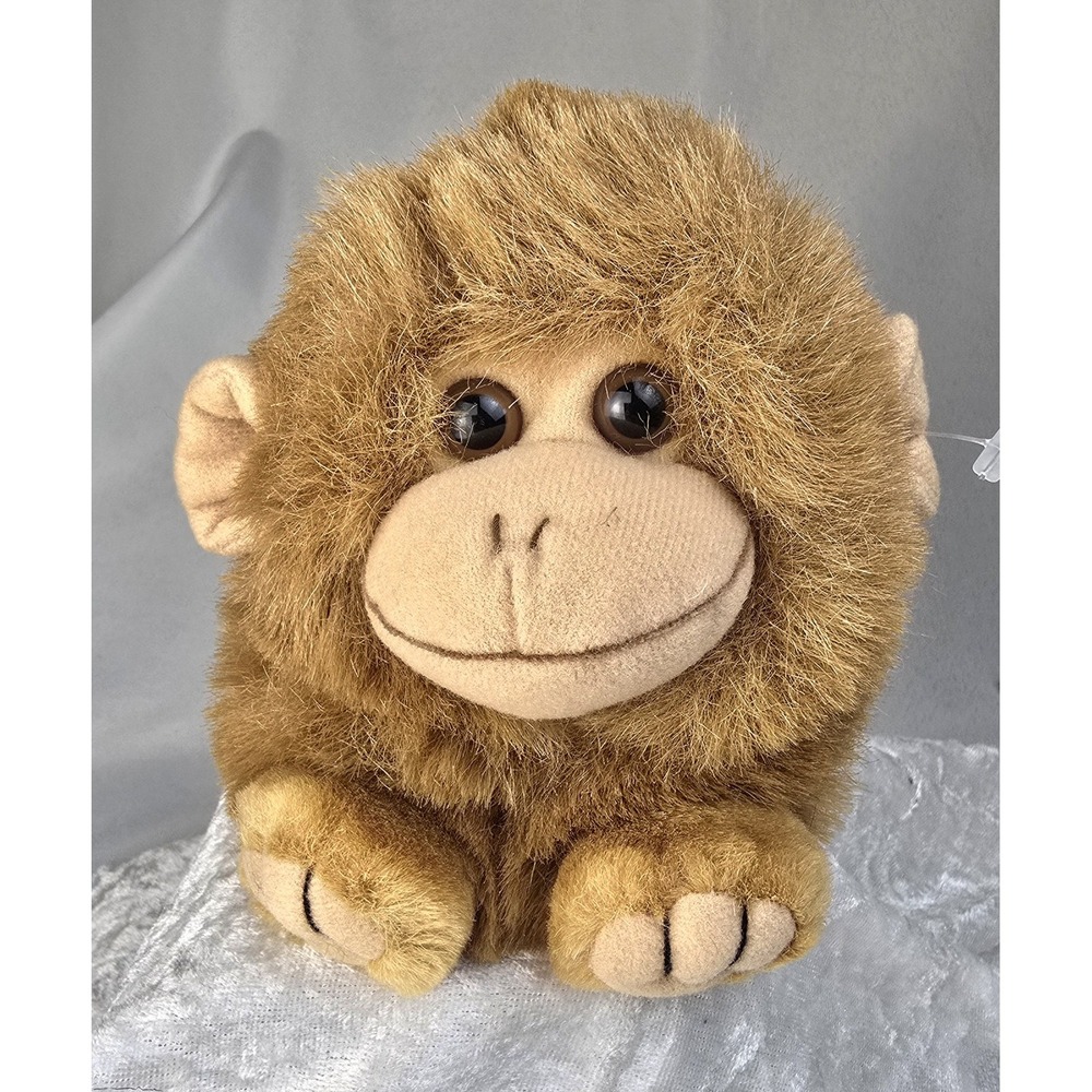 Vintage 1997 Puffkins 5" Plush Amber Ape Monkey‎ Stuffed Plush Animal with Tags